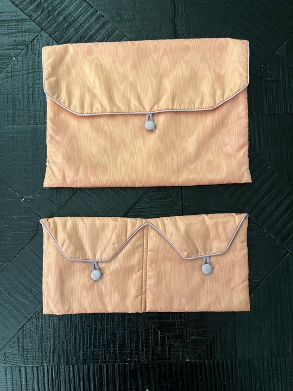 Vintage 1940s satin lingerie & Hosiery Travel Pouches